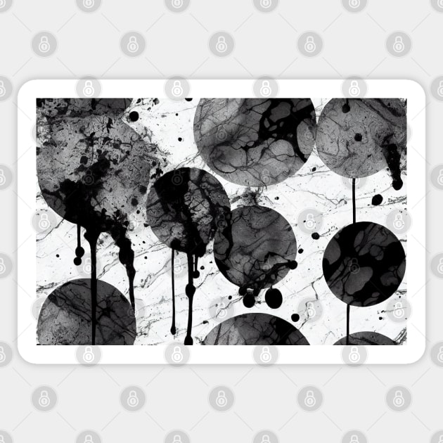 Splatter Paint Texture . Distress rough background. Black Spray Blot of Ink. Sticker by Alekxemko